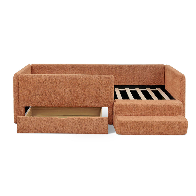 Safe Kids Bed With Guardrails And Storage