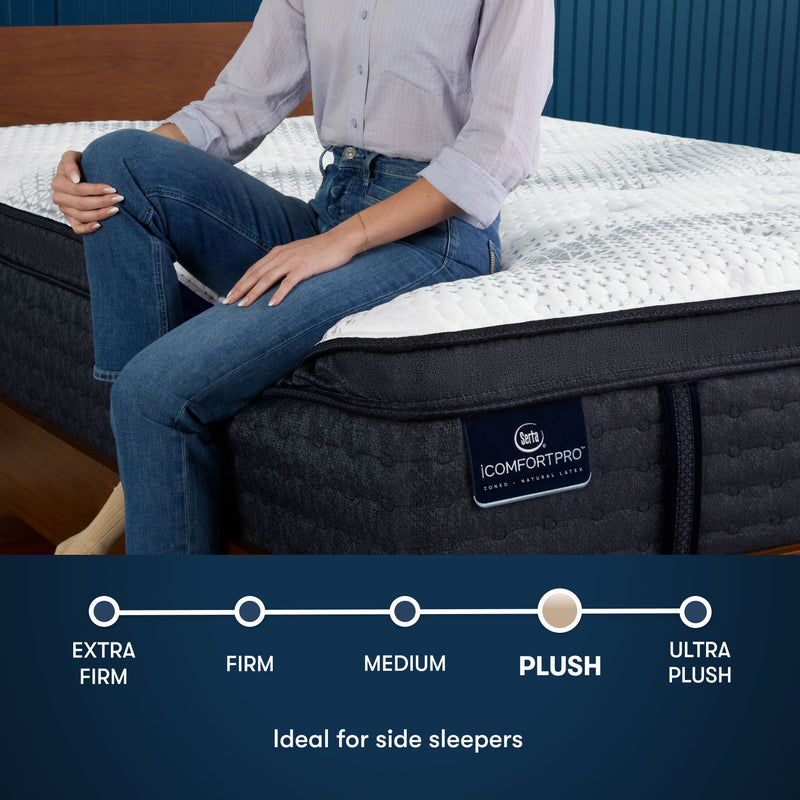 iComfortPro - 15" Dartmouth Latex Foam Plush Pillow Top Mattress