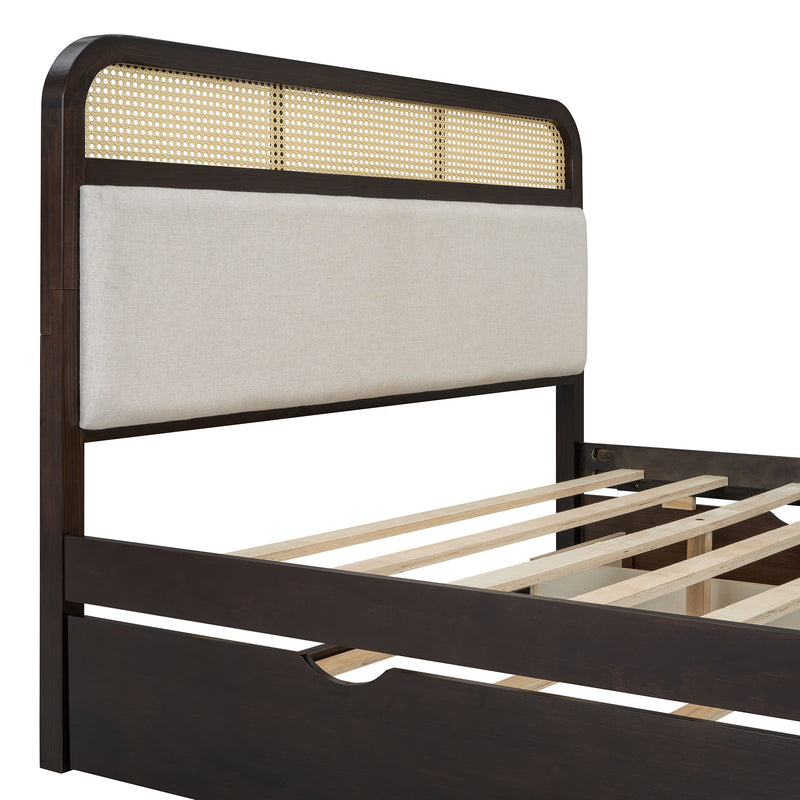 Platform Bed With Trundle And 2 Drawers