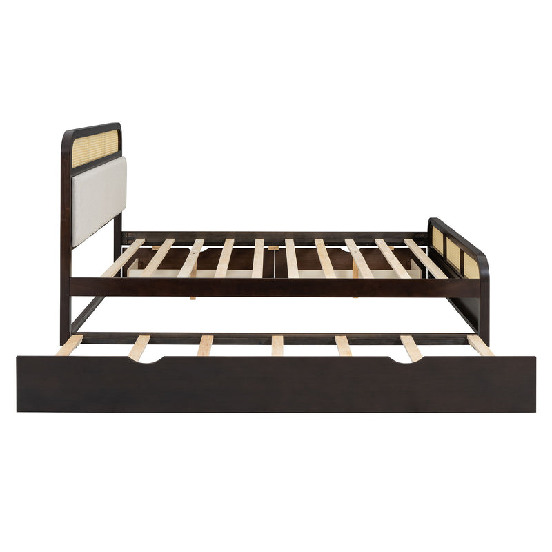 Platform Bed With Trundle And 2 Drawers