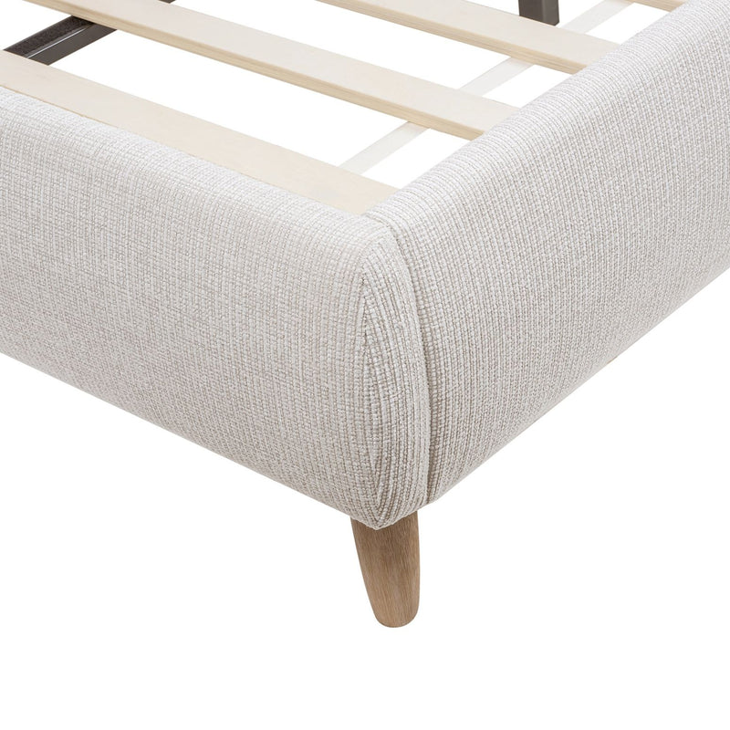Roman - Curved Headboard Upholstered Platform Bed