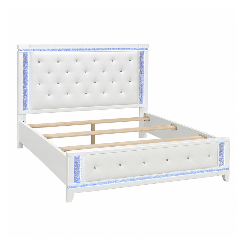Adalid - 5 Pieces Bedroom Set With LED Lights And Glittered Detailing