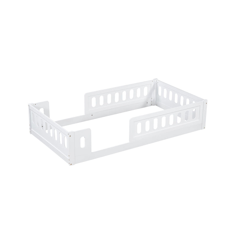 Platform Bed With Guardrail