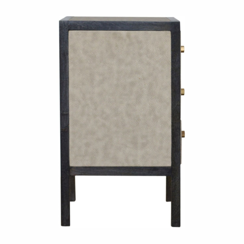 Nightstand, 3 Drawer - Black