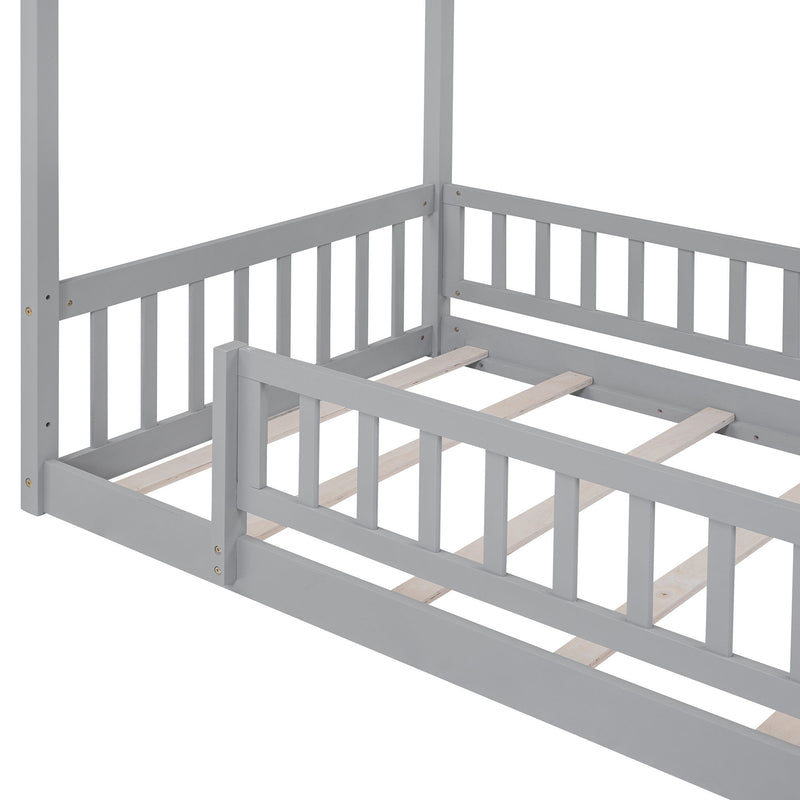 Bed House Bed Frame With Fence