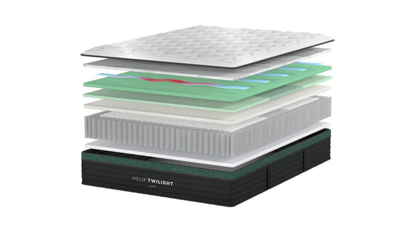 Helix Twilight Luxe with GlacioTex Cooling Cover Plus ErgoAlign and CoolForce Layers