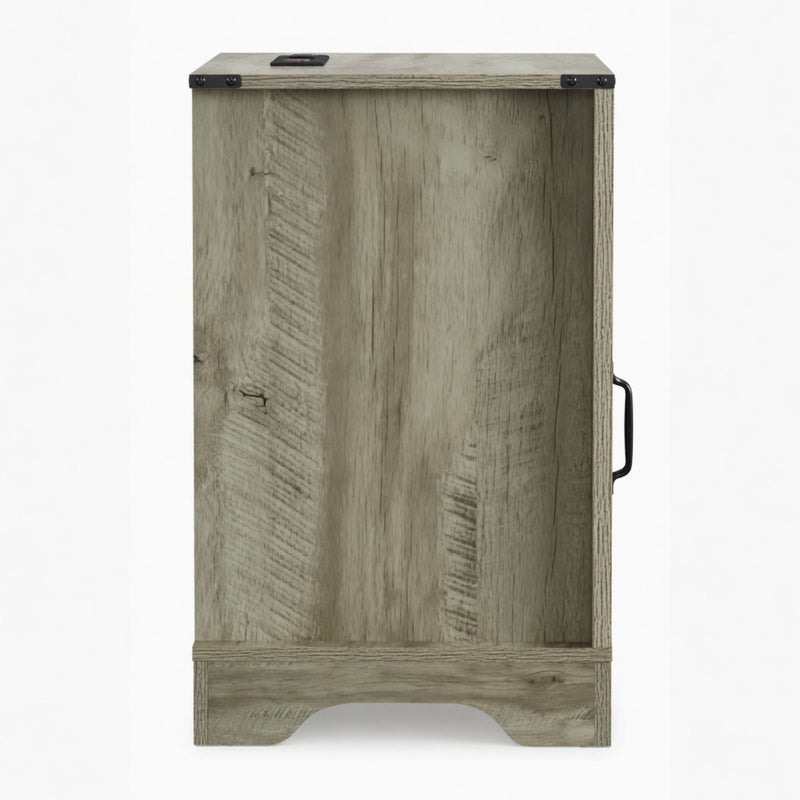 Farmhouse Nightstand, Charging Station & Storage