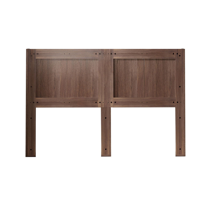 King Size Headboard, Wide Wall Mounted Fluted Panel Wingback - Walnut