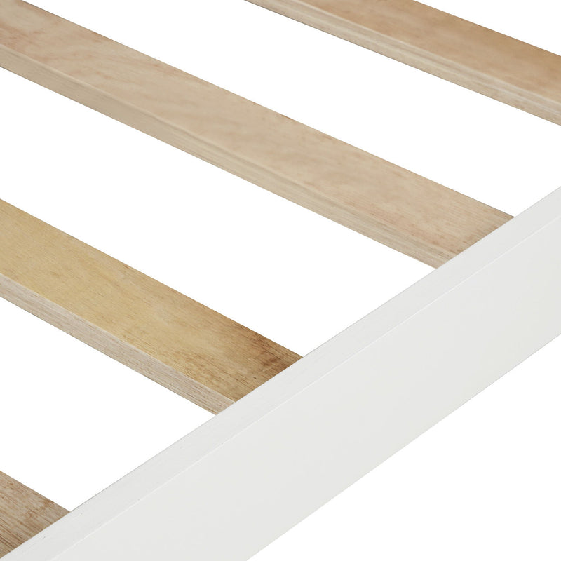 Platform Bed With Slat Support And Headboard And Footboard