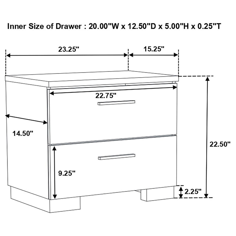 Dulcey - Bedroom Set With Modern Tufted Headboard