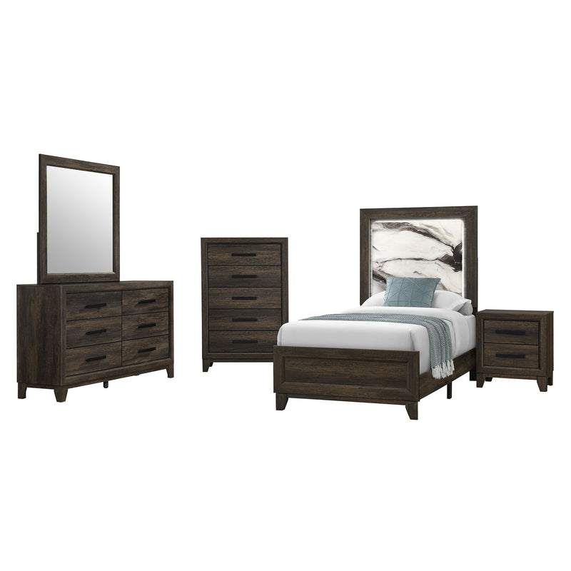 Harry - Mirror, Large Scale Design For Bedroom - Brown