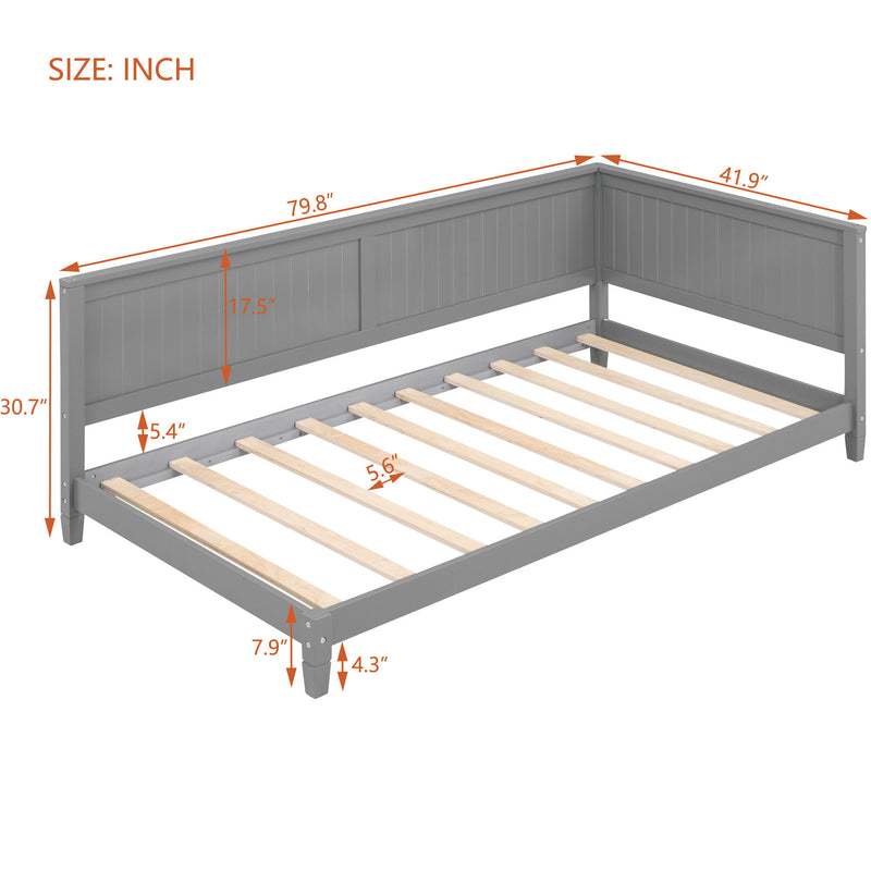 Twin Size Daybed / Sofa Bed - Gray