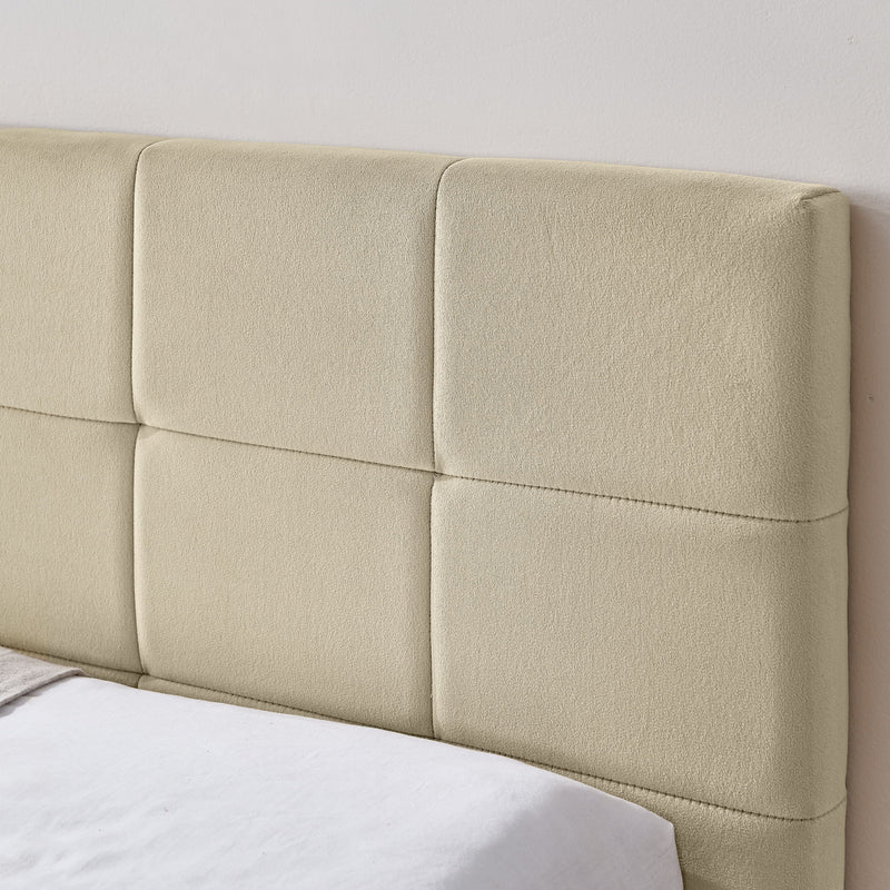 Upholstered Storage Tufted Bed Frame With Backrest And Armrests