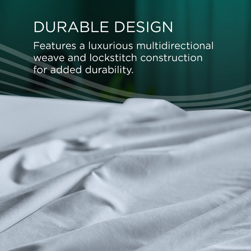 Tempur-Adapt - Tempur-Adapt Luxe Egyptian Cotton Sheets - Sleepy Blue