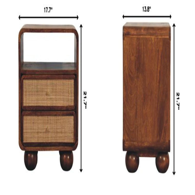 Larissa - 2 Drawer Nightstand - Brown