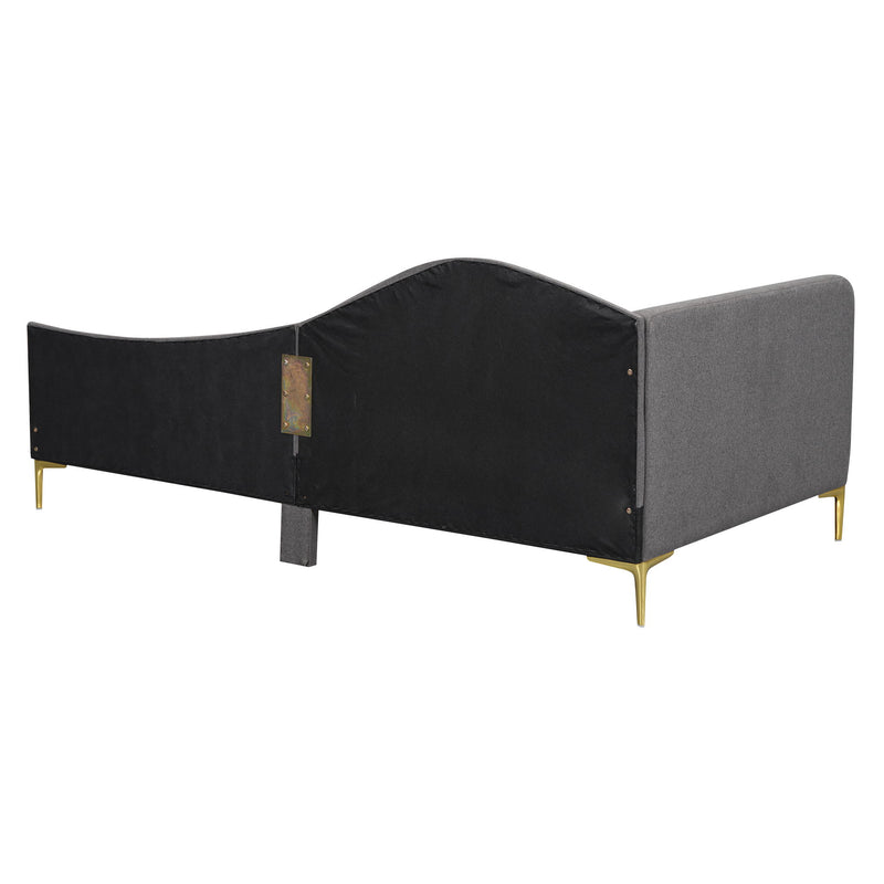 Upholstered Daybed With Headboard And Armrest, Support Legs