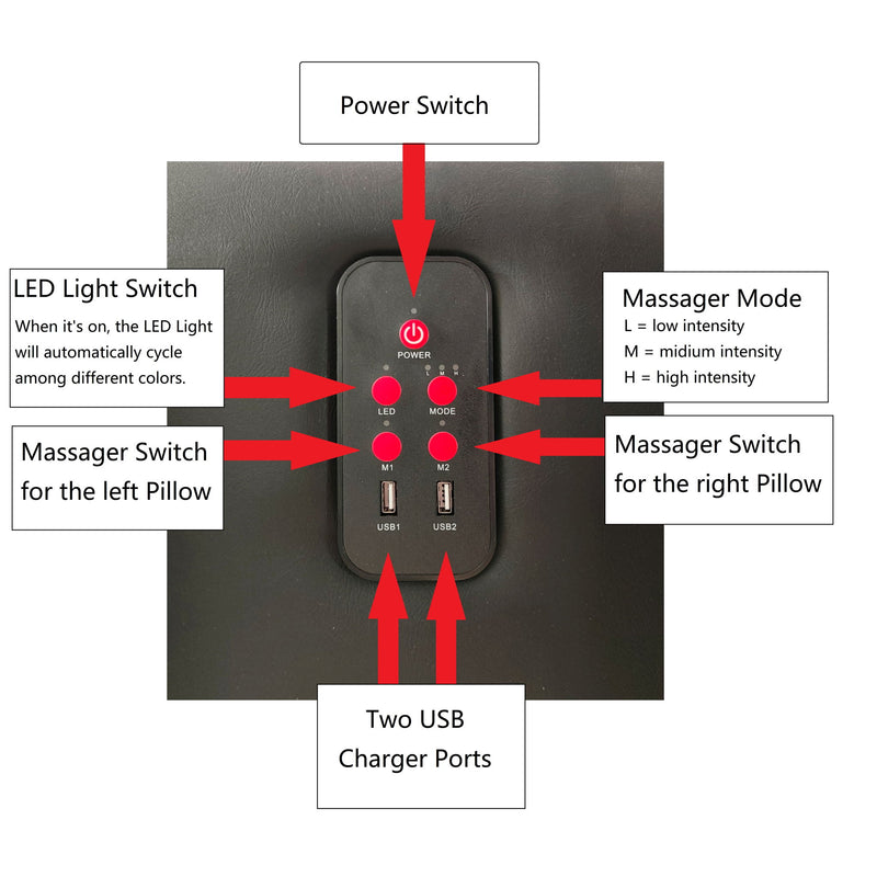 Platform Bed Frame With LED Lighting, tooth Music, Vibration Massage