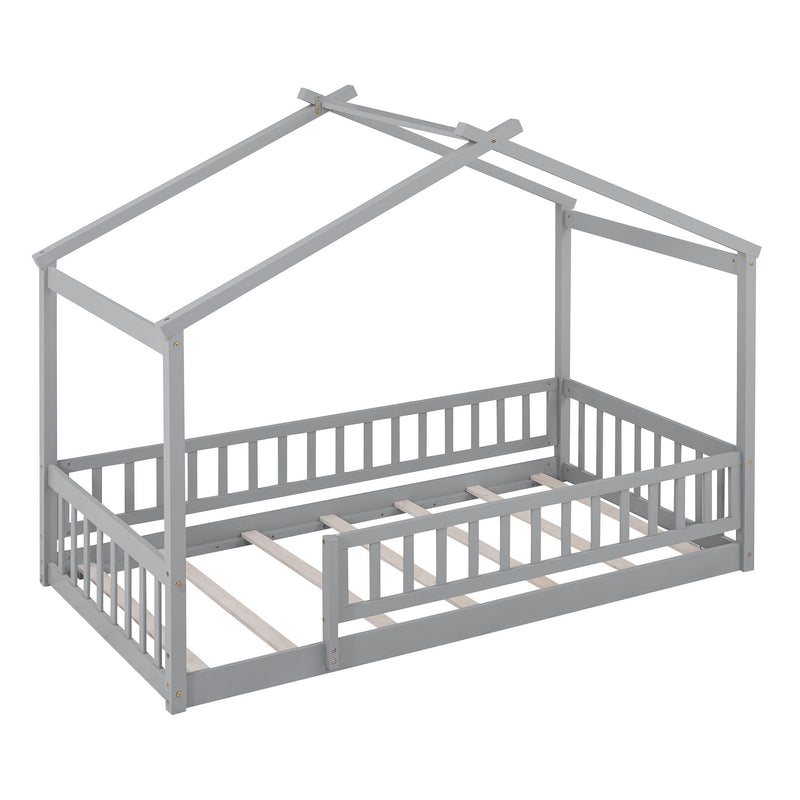 Bed House Bed Frame With Fence