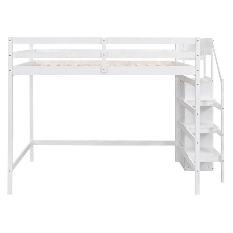 Loft Bed With Built In Storage Wardrobe And Staircase