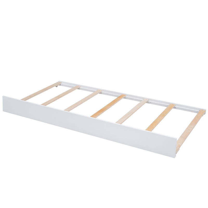 Storage Platform Bed With LED Lights, 2 Drawers And Trundle
