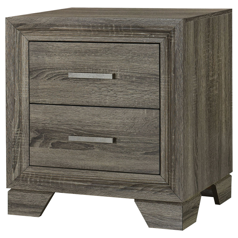 Funston - 2 Drawer Nightstand - Brown Oak