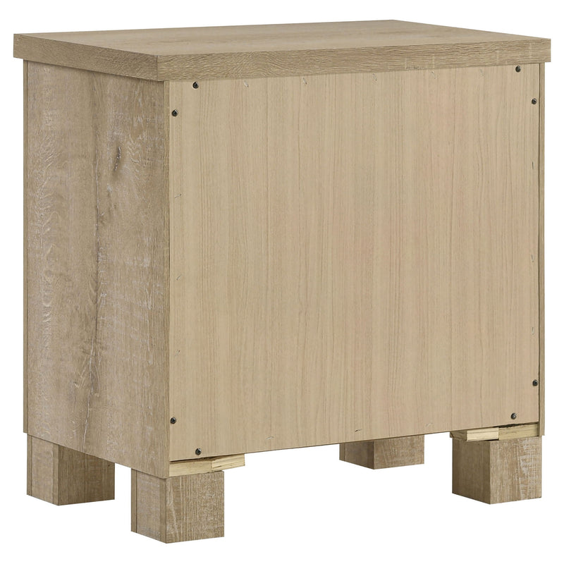 Sansome - 2 Drawer Nightstand Bedside Table - Oak