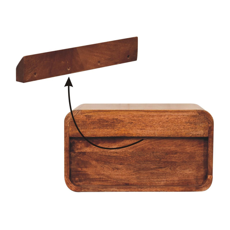 Curve Upper Slot Floating Nightstand