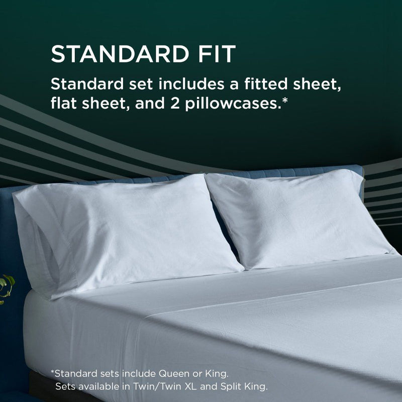 Tempur-Adapt - Tempur-Adapt Luxe Egyptian Cotton Sheets - Sleepy Blue