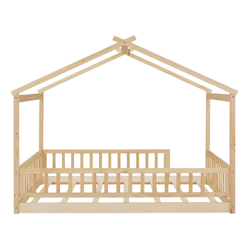 Bed House Bed Frame With Fence