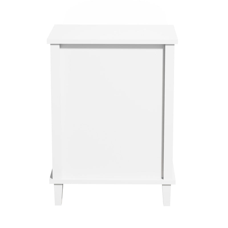 Nightstand & 1 Drawer And 1 Shelf - White