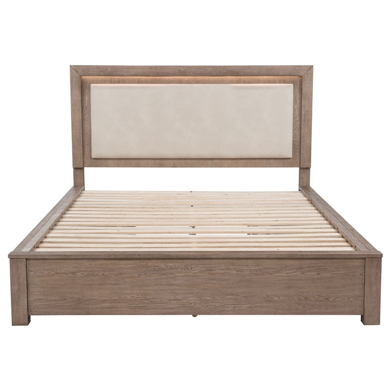 Gibbons - LED Storage Bed With Upholstered Headboard