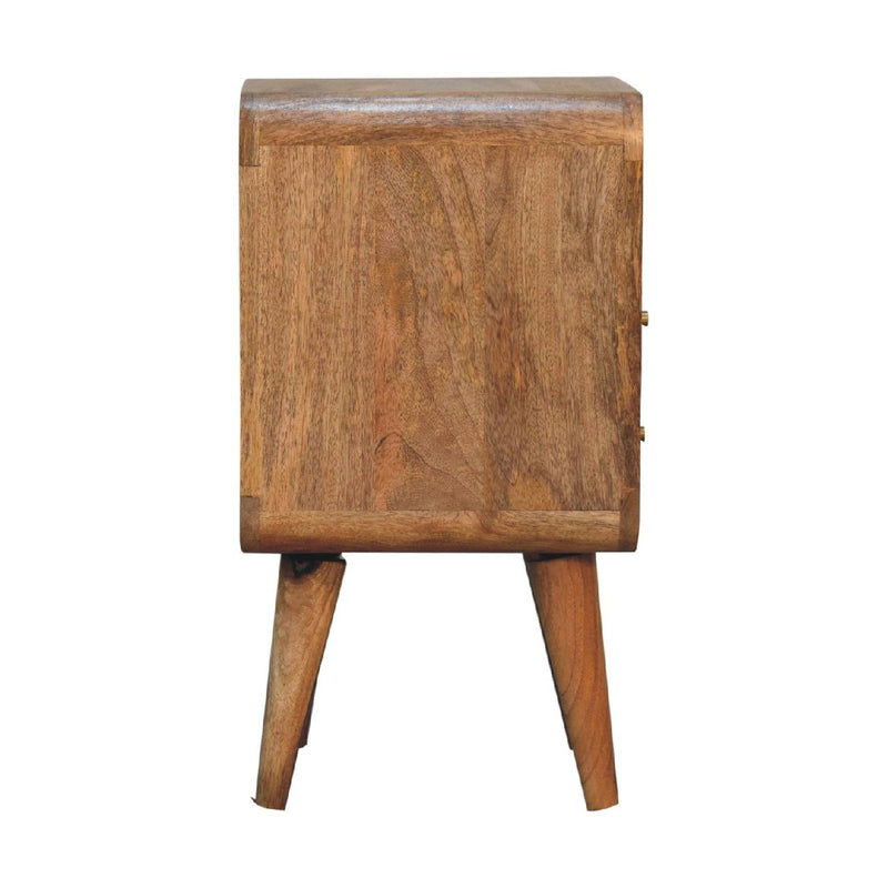 Lille - Mini Curved Nightstand - Oak
