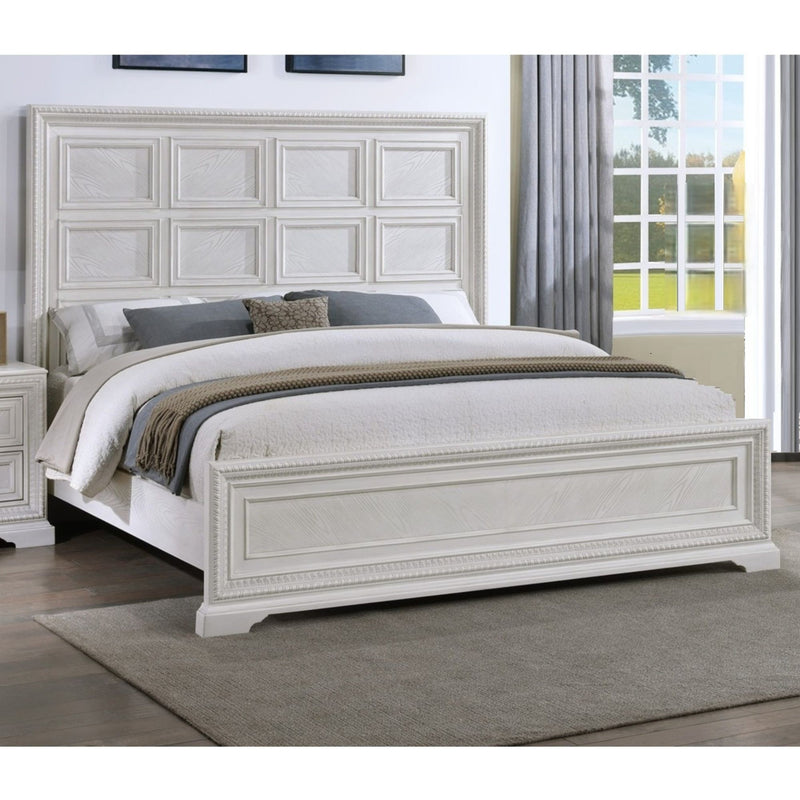 Geometric Design Headboard Panel Bed