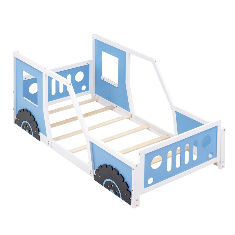Classic Car Shaped Platform Bed With Wheels