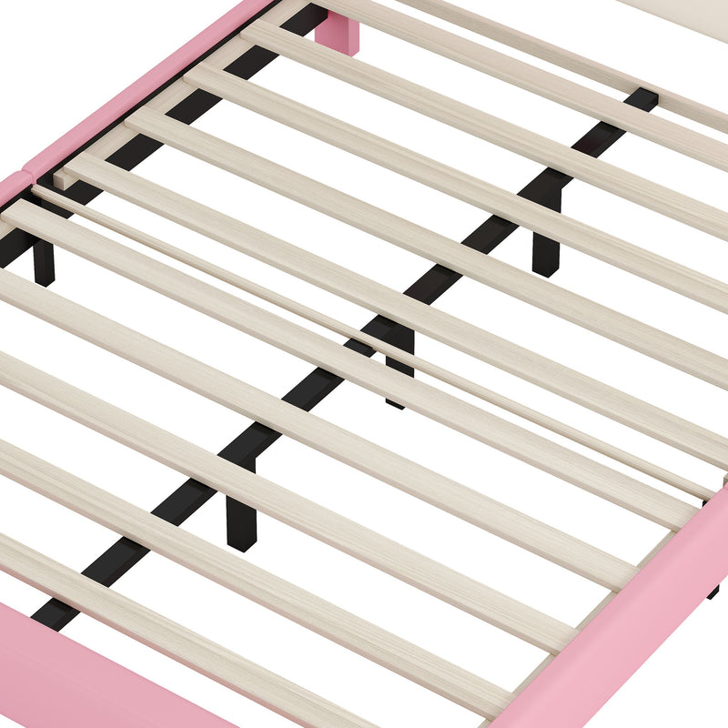Upholstered Princess Platform Bed With Crown Headboard