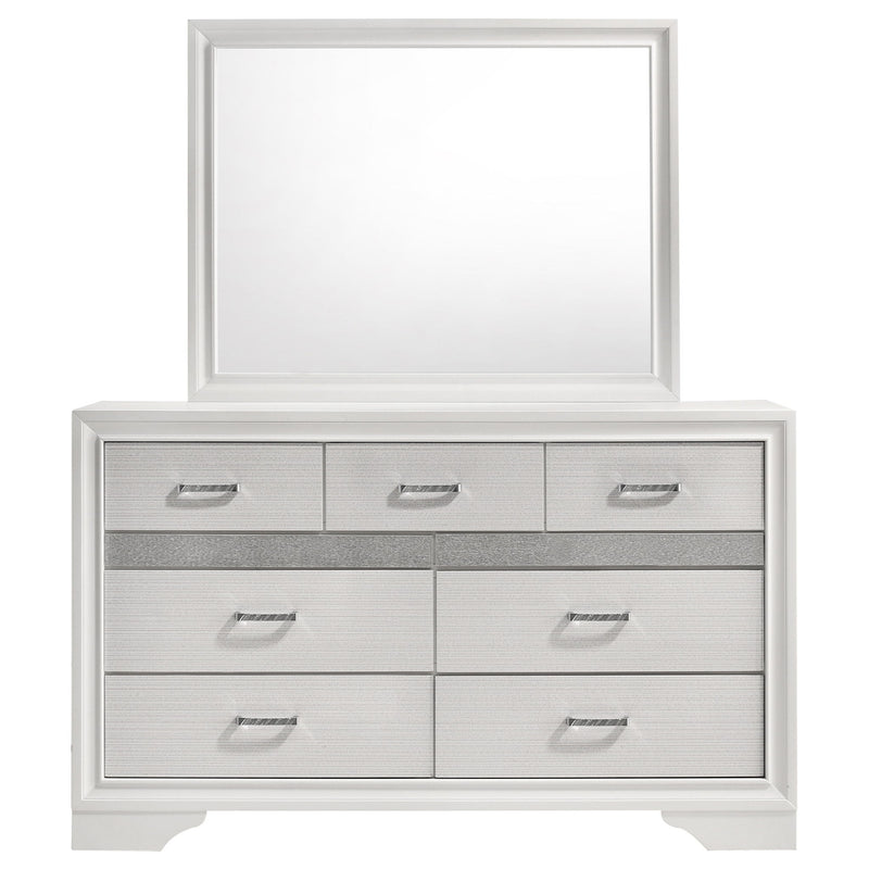 7 Drawer Dresser With Mirror - White