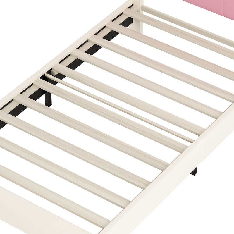 Upholstered Princess Platform Bed With Crown Headboard