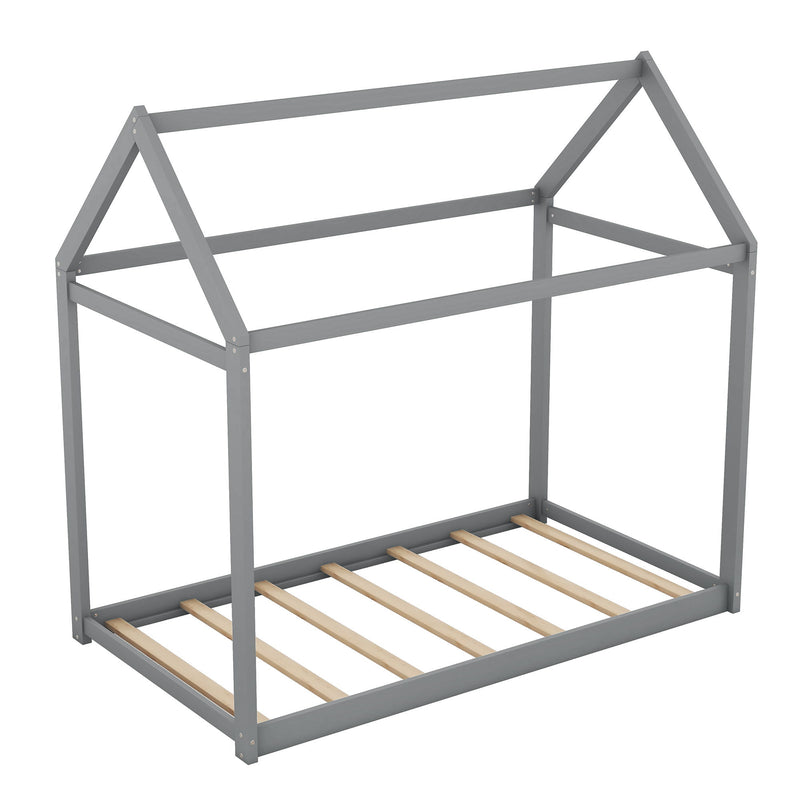 Wooden House Shaped Bed