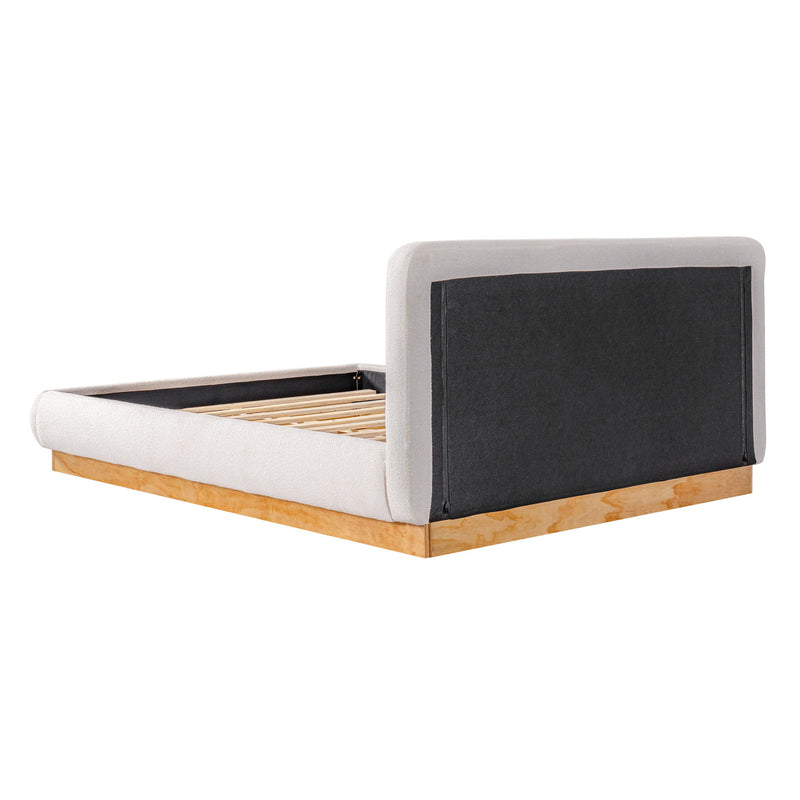 Upholstered Platform Bed Frame, No Box Spring Required