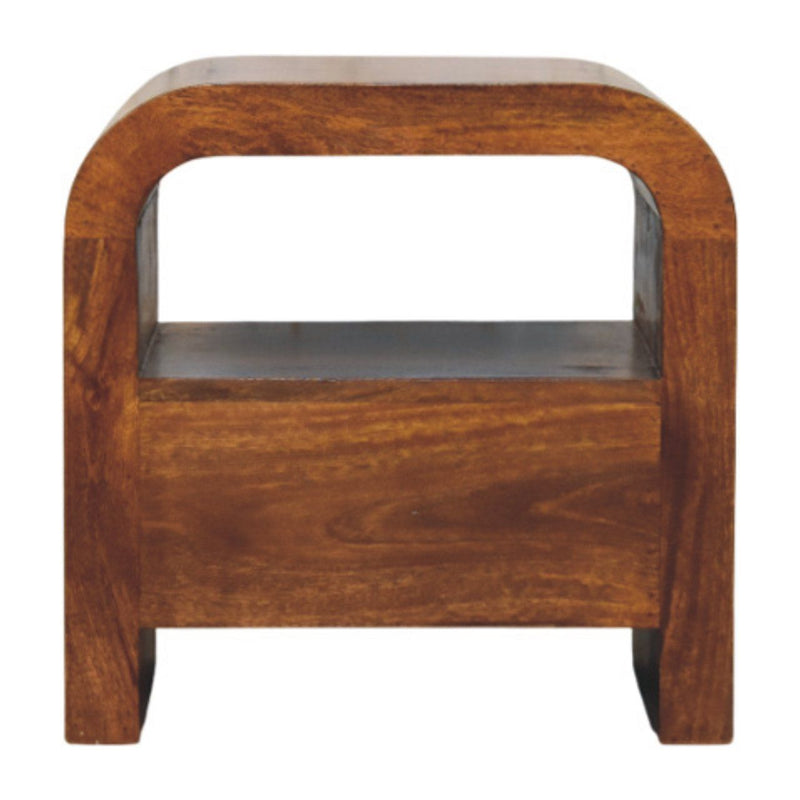 Darcy - Nightstand With Drawer And Open Shelf - Brown