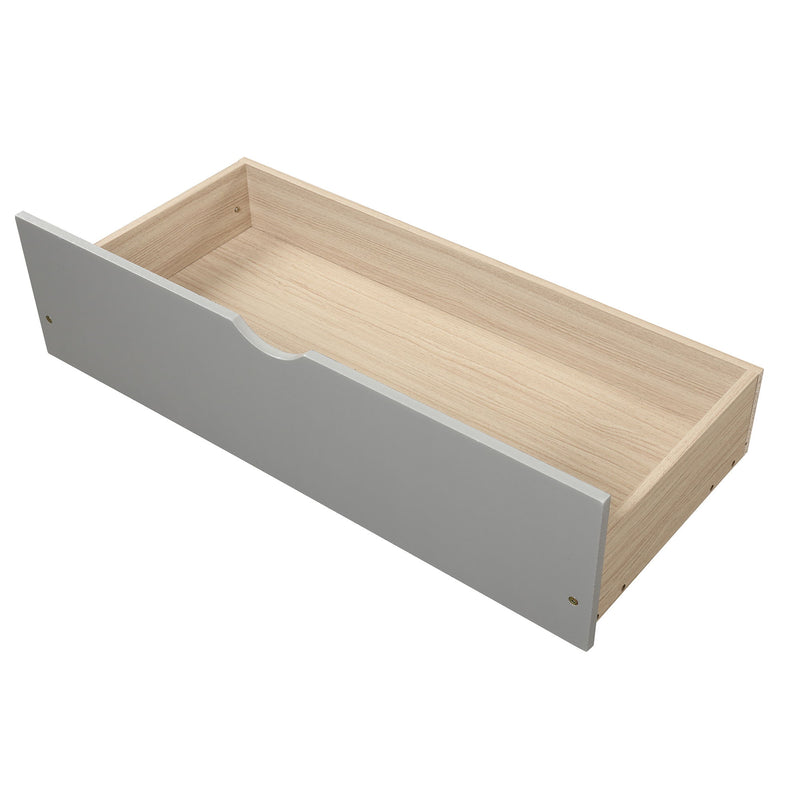 Platform Storage Bed With 2 Wheel Base Drawers