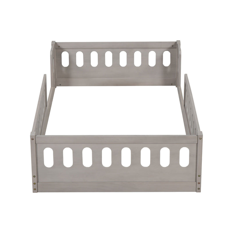 Platform Bed With Guardrail