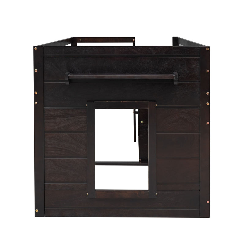 Loft Bed With Cabinet And Shelf