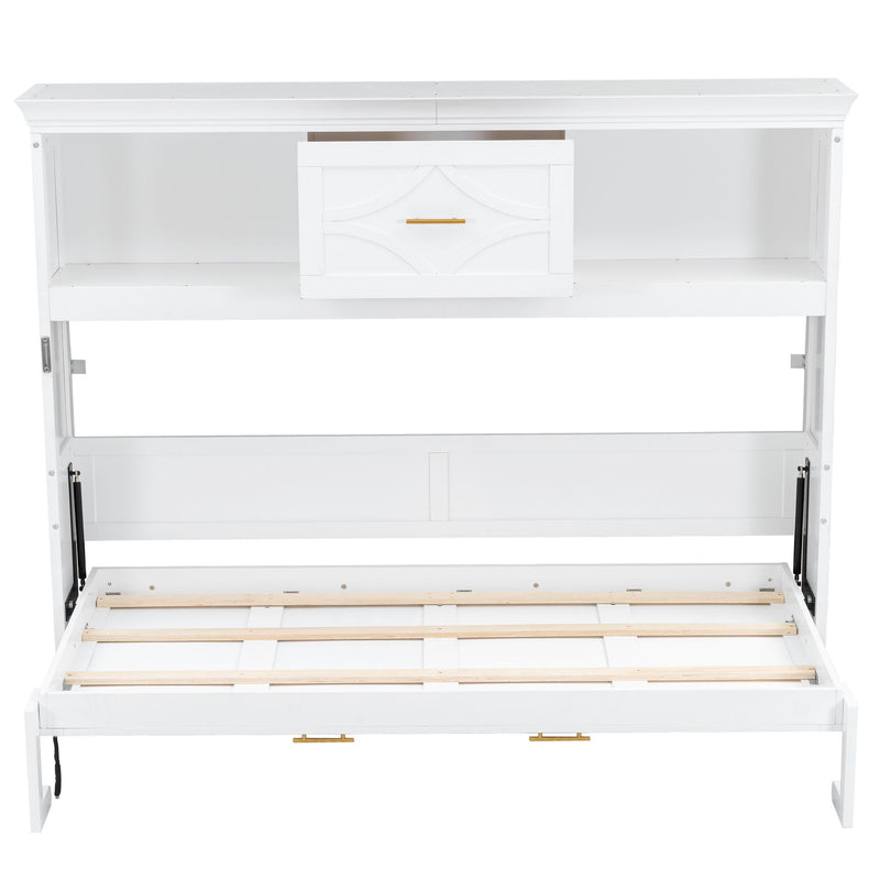 Murphy Bed With Charging Station And Drawer