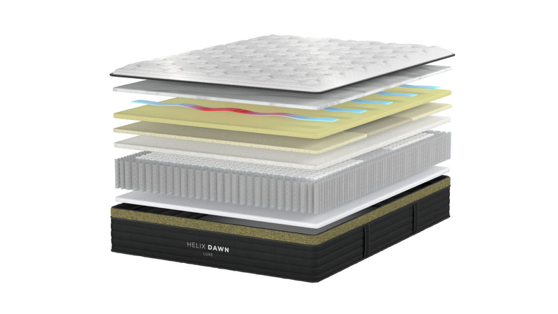 Helix Dawn Luxe with GlacioTex Cooling Cover Plus ErgoAlign and CoolForce Layers