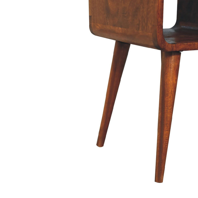 Mini Chestnut Curve Lower Bedside Nifhtstand