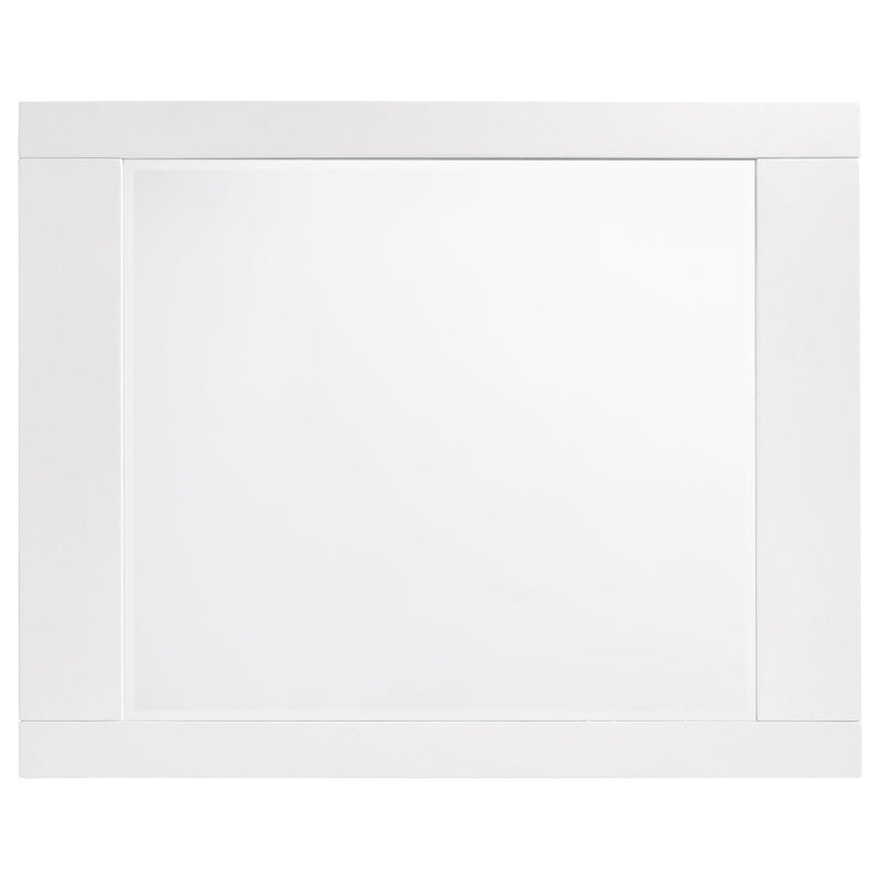 August - 6 Piece Queen Panel Bedroom Set With LED Lighting - White