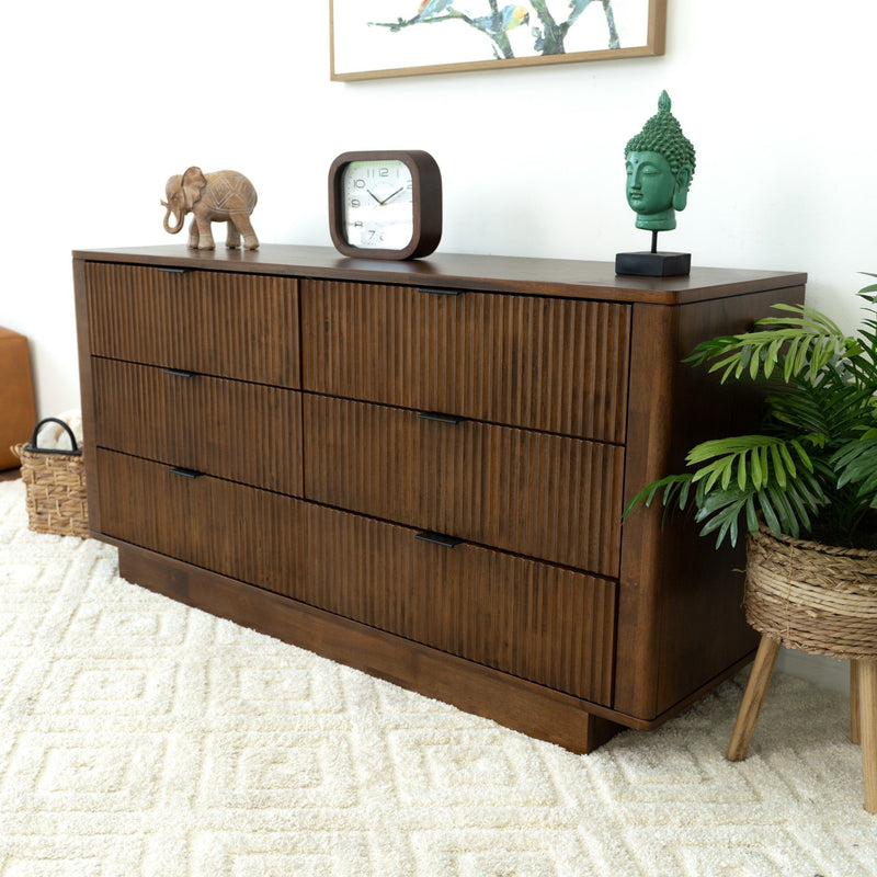Lola - Dresser With 6 Drawers - Dark Brown