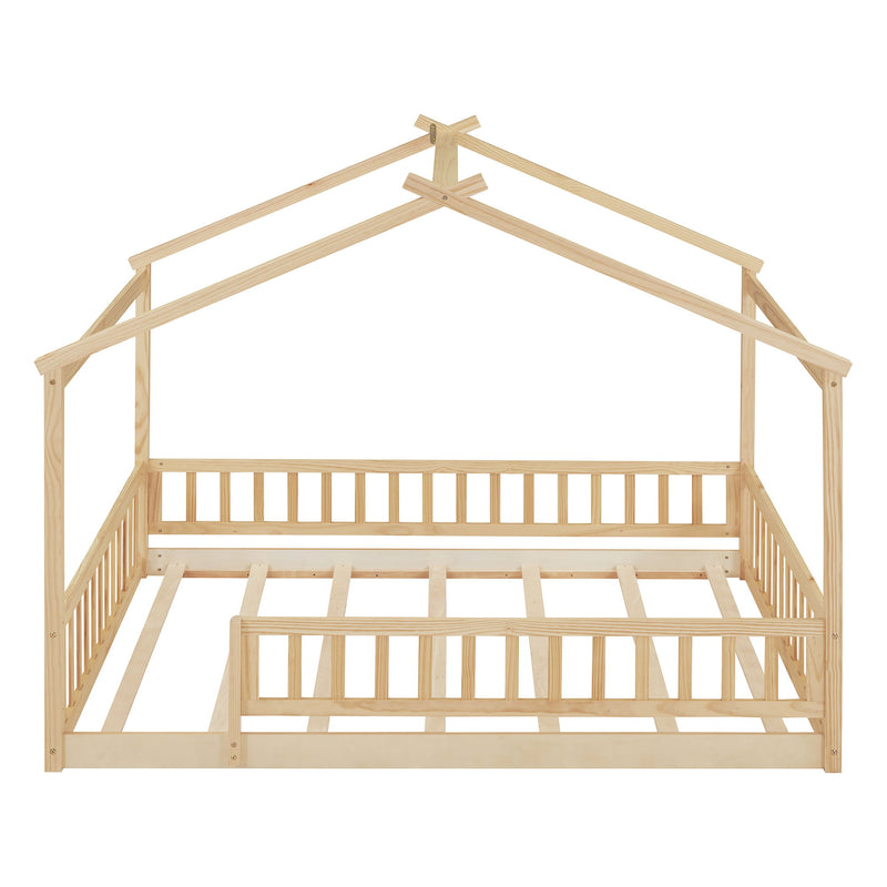 Bed House Bed Frame With Fence