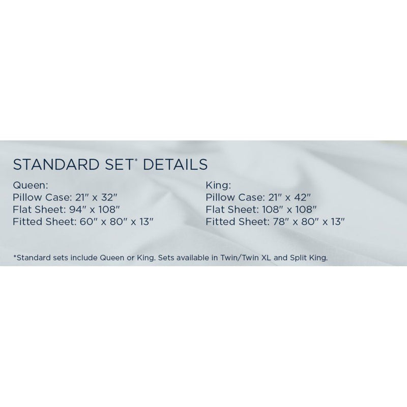 Linens - Tempur Luxe Egyptian Cotton Sheet Set - Cool Gray